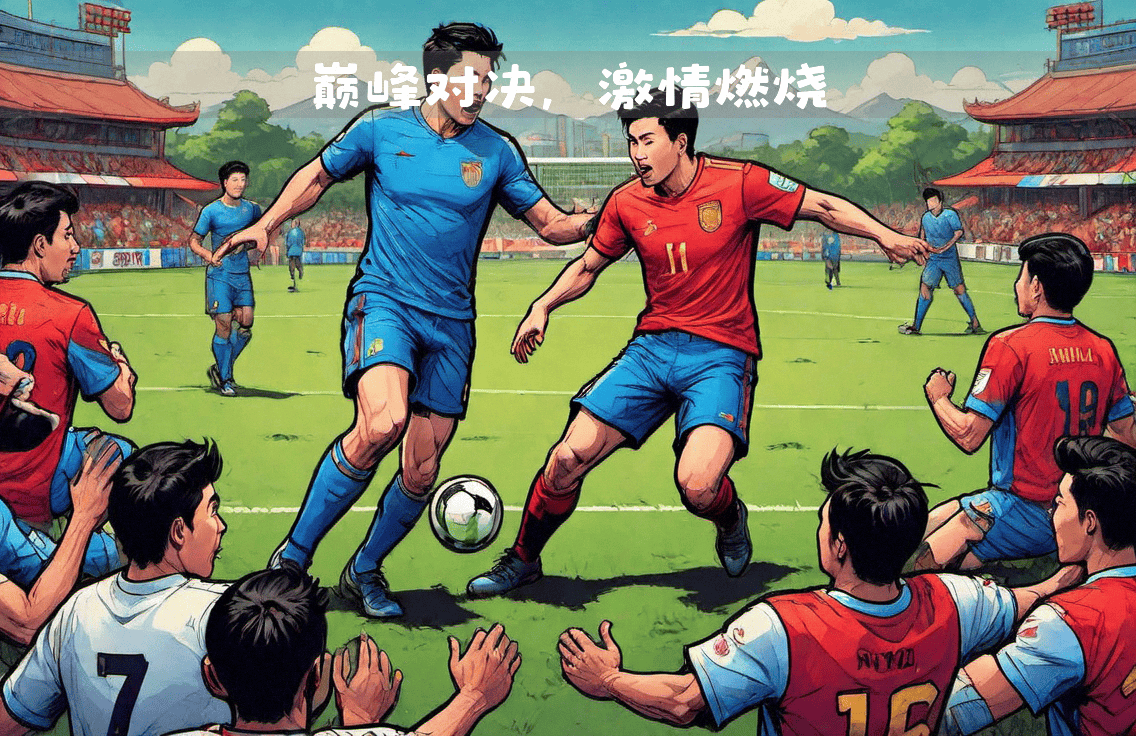 足球赛场上实力对拼，精彩纷呈
